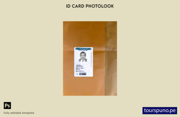 listo para imprimir plantilla frontal de aspecto fotográfico de tarjeta de id 13
